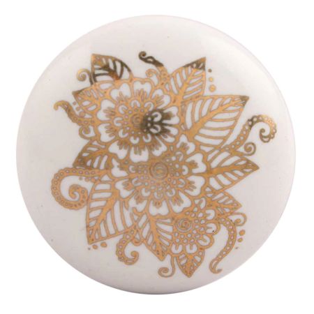 Golden Calliopsis Flower Flat Ceramic Wine Stopper